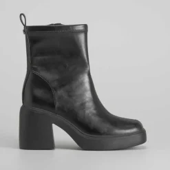 Outlet Botín tacón con plataforma negro de Mujer Botines Tacón