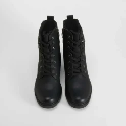 Sale Botín tacón cordón negro Mujer Botines Tacón