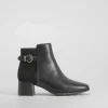 Botín tacón Double Fit negro Mujer Botines Tacón