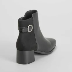 Botín tacón Double Fit negro Mujer Botines Tacón