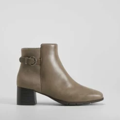 Clearance Botín tacón Double Fit taupe Mujer Botines Tacón