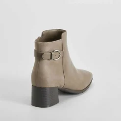 Clearance Botín tacón Double Fit taupe Mujer Botines Tacón