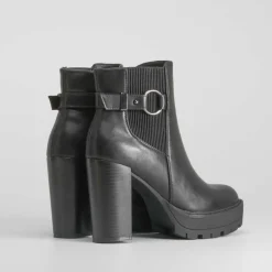 Best Botín tacón negro con suela track PICCOLA PIU Mujer Botines Tacón