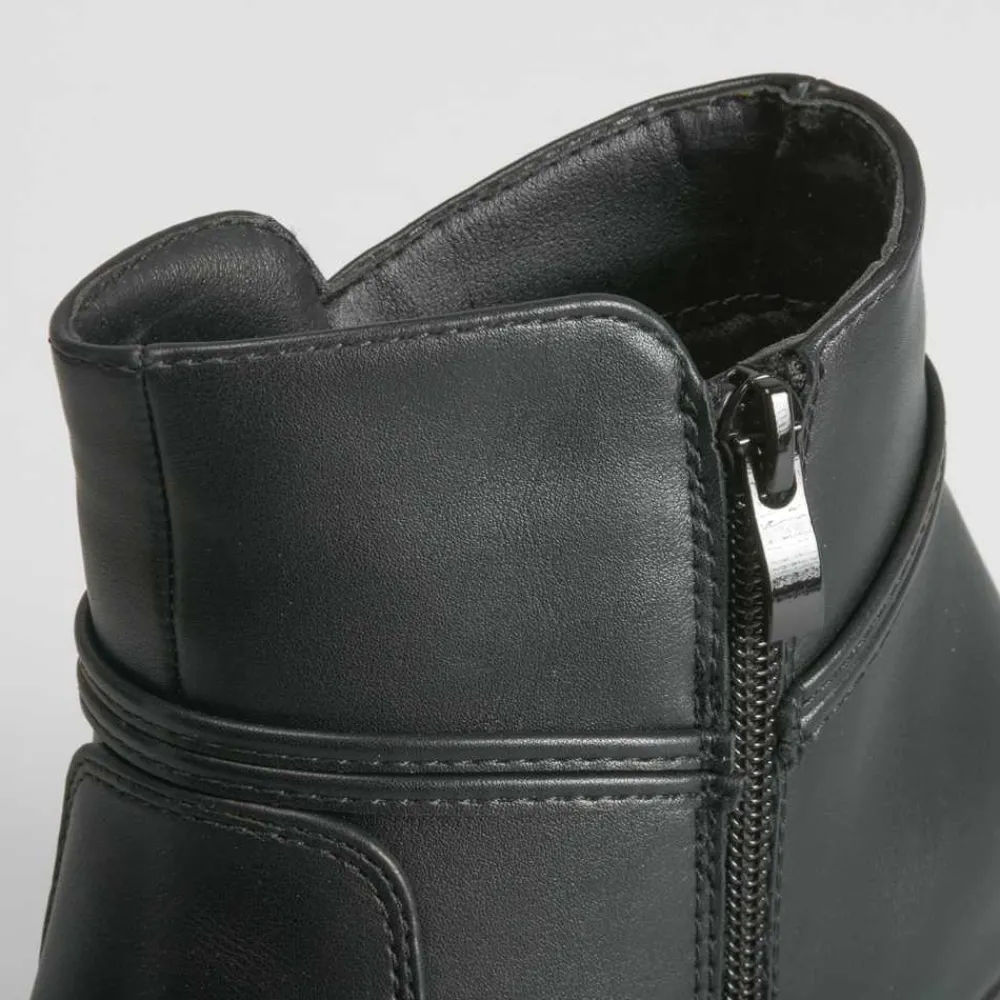 Outlet Botín tacón negro cordón PICCOLA PIU Mujer Botines Tacón