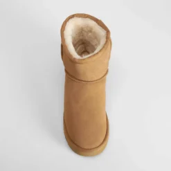 Clearance Botín tacón pelo piel beige Mujer Botines Tacón