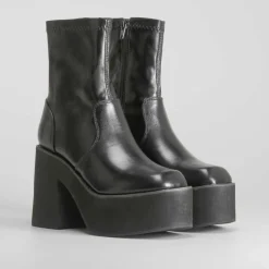 Discount Botín tacón plataforma negro Mujer Botines Tacón