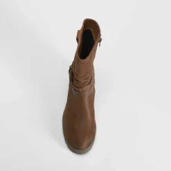 Discount Botín tacón straps marrón Mujer Botines Tacón