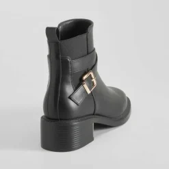 Outlet Botín tacón tapa negro PICCOLA PIU Mujer Botines Tacón