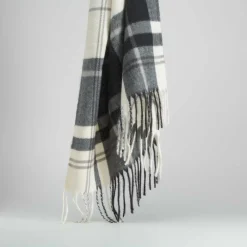 Best Bufanda a cuadros blanco y negro mujer Mujer Complementos Para Mujer