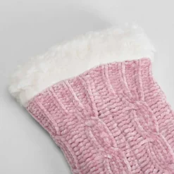 Calcetines antideslizantes forrados rosa Calcetines