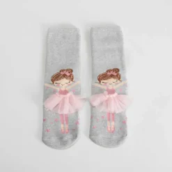 Best Calcetín antideslizante bailarina gris Calcetines