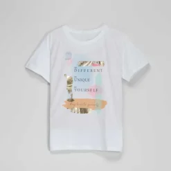 Online Camiseta corta blanca metalizado de mujer Ropa Y Téxtil