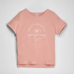 Clearance Camiseta rosa alas mujer Ropa Y Téxtil