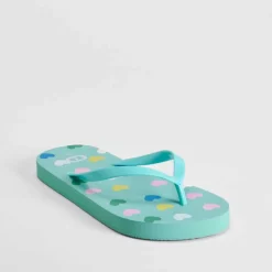 Online Chancla de dedo corazones y verde Chanclas