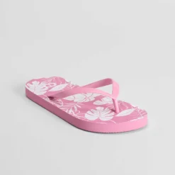 Online Chancla de dedo floral rosa Mujer Chanclas