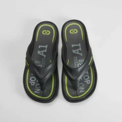 Sale Chancla de dedo negra y lima Hombre Sandalias Playa