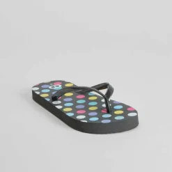 Best Chancla de dedo puntos multicolor y negra Mujer Chanclas