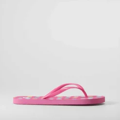 Clearance Chancla de dedo puntos multicolor y rosa Mujer Chanclas