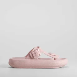 Hot Chancla de dedo rosa Mujer Chanclas