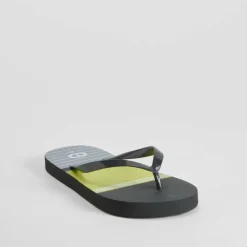 Chancla de dedo tricolor lima y negra Chanclas