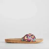 Best Chancla de playa rafia y textil multicolor Mujer Chanclas