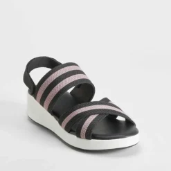 Chancla de tiras negra Mujer Chanclas