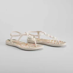 Hot Chancla esclava beige Mujer Chanclas