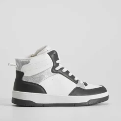 Outlet Deportiva alta blanca y negra OH GIRL Zapatillas Deportivas