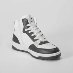 Outlet Deportiva alta blanca y negra OH GIRL Zapatillas Deportivas