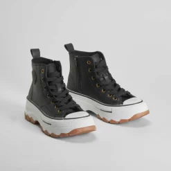 Deportiva alta chunky negra Mujer Zapatillas Altas