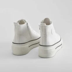 Hot Deportiva alta cuña blanca Mujer Zapatillas Altas