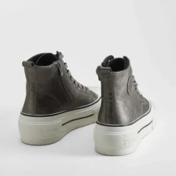 Outlet Deportiva alta cuña negra Mujer Zapatillas Altas