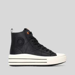 Hot Deportiva alta negra Mujer Zapatillas Altas