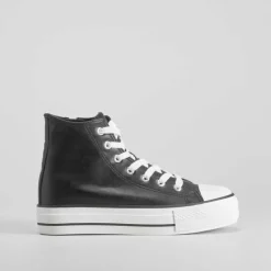 Hot Deportiva alta plataforma juvenil negra OH GIRL Zapatillas Altas