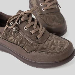 Hot Deportiva casual bordados taupe Mujer Sneakers