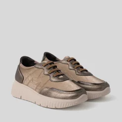 Deportiva casual City elásticos taupe Mujer Sneakers