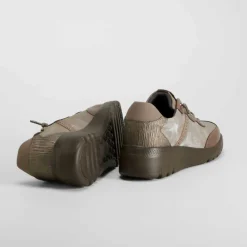 Outlet Deportiva casual cordón taupe Mujer Sneakers