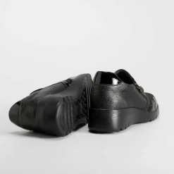 Online Deportiva casual cremallera negra Mujer Zapatos Confort|Zapatos Planos