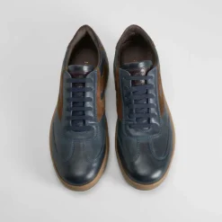 New Deportiva casual piel azul marino Hombre Sneakers