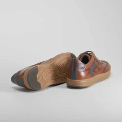 Clearance Deportiva casual piel marrón Hombre Sneakers