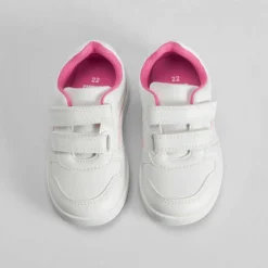 Outlet Deportiva con velcro bebé blanca y rosa Zapatillas Deportivas