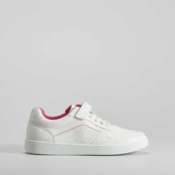 Clearance Deportiva con velcro blanca y rosa Zapatillas Deportivas
