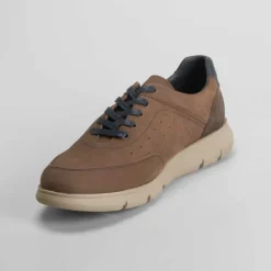 Online Deportiva confort rukwa piel marrón Hombre Sneakers