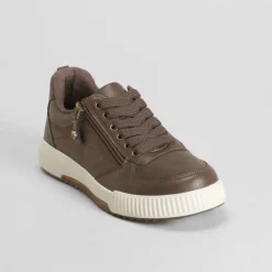 New Deportiva cremallera lateral marrón Mujer Sneakers