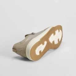 Sale Deportiva cremallera lateral beige Mujer Sneakers