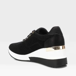Discount Deportiva cuña mesh negra Mujer Sneakers