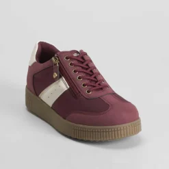 Hot Deportiva piso caramelo burdeos Mujer Sneakers|Básicos X Menos