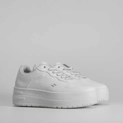 Deportiva plataforma básica blanca Mujer Sneakers