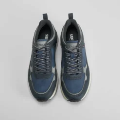 Online Deportiva retro runner azul Hombre Sneakers