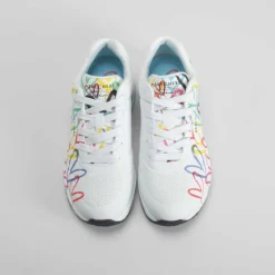 Outlet Deportiva UNO blanca dibujo multicolor Mujer Zapatillas Deportivas